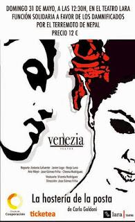 FUNCION SOLIDARIA EN EL TEATRO LARA EN BENEFICIO DE LOS DAMNIFICADOS POR EL TERREMOTO EN NEPAL