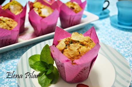 Muffins de moras y frambuesas