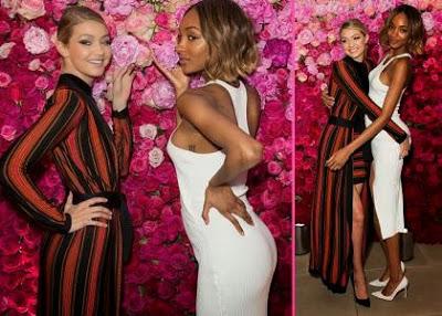 Gigi Hadid  y Jourdan Dunn de alfombra roja