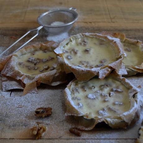 TARTALETAS DE CREMA CON NUECES