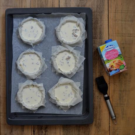 TARTALETAS DE CREMA CON NUECES