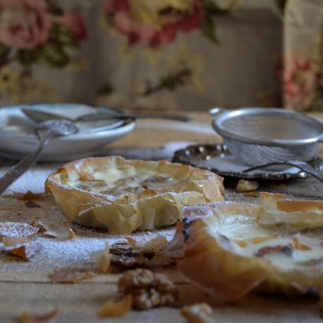 TARTALETAS DE CREMA CON NUECES
