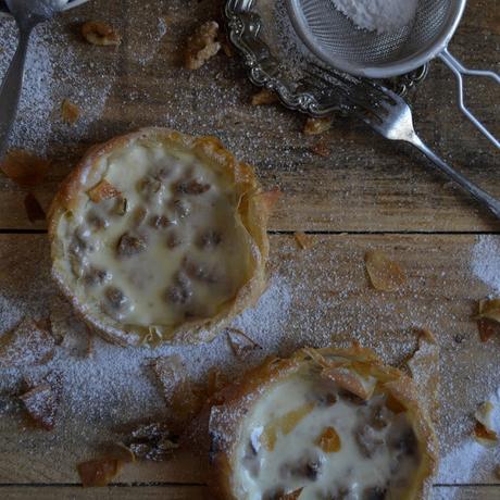 TARTALETAS DE CREMA CON NUECES