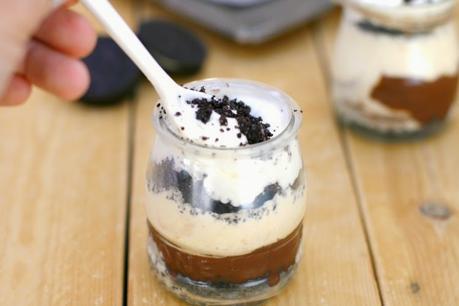 Vasitos de Helado de oreo casero
