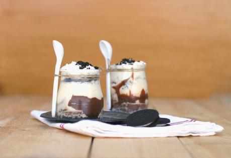 Vasitos de Helado de oreo casero