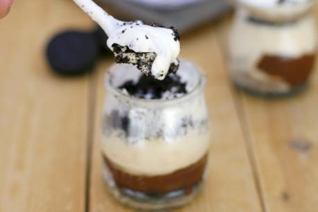 Vasitos de Helado de oreo casero