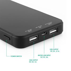 aukey powerbank 2 cargas