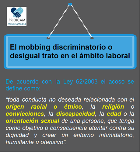 MobbingMadrid El mobbing discriminatorio o desigualdad de trato en el ámbito laboral 