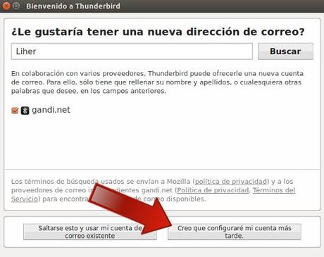 Como añadir una cuenta de correo a Thunderbird en Ubuntu