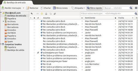 Como añadir una cuenta de correo a Thunderbird en Ubuntu