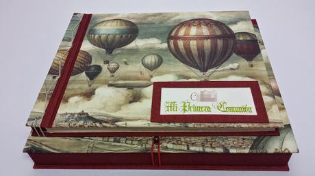 Conjunto comunión, álbum y caja.