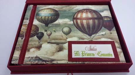 Conjunto comunión, álbum y caja.