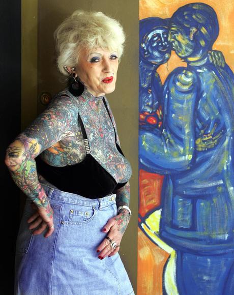 Falleció Isobel Varley la mujer de la tercera edad más tatuada del mundo