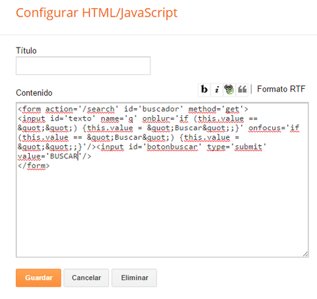 Tutorial Blogger: Cómo poner una lupa en el buscador de blogger Tutorial Blogger: Cómo poner una lupa en el buscador de blogger