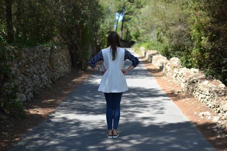 Look of the day: White vest