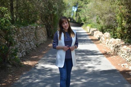 Look of the day: White vest