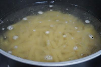 Macarrones con espinacas