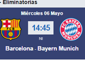 Barça bayern buscando puesto final champions