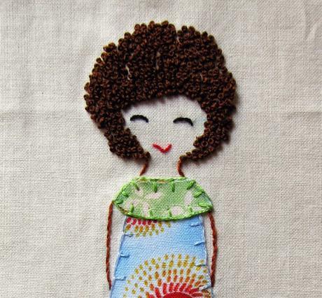 Puntos de bordado: nudo francés / Embroidery stitches: French knot