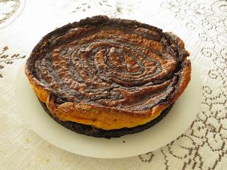TARTA DE QUESO CON CHOCOLATE