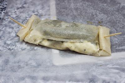 Brick de espinacas, queso ricotta y membrillo a la nuez moscada