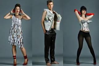 Prendas con  periódico ( chaleco colorido )