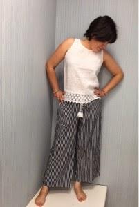 Rayas Blancas con Flores