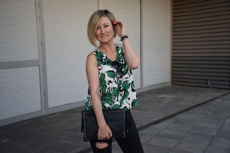 Lady rock printed top Rock style