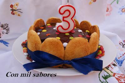 CHARLOTTE CAKE DE DULCE DE LECHE Y CHOCOLATE(TERCER CUMPLEAÑOS DE DESAFIO EN LA COCINA)