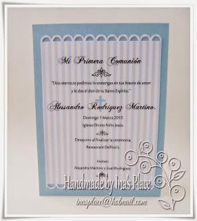 Invitación de Bautizo - Rayas