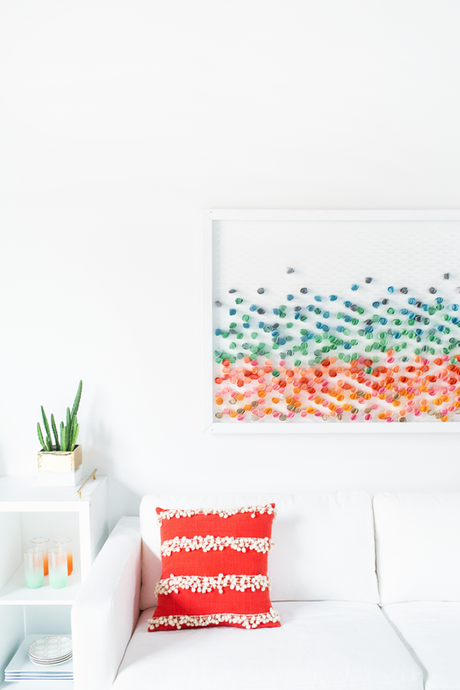 DIY Cuadro reciclando papeles de colores