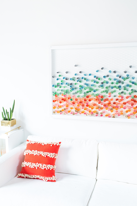 DIY Cuadro reciclando papeles de colores