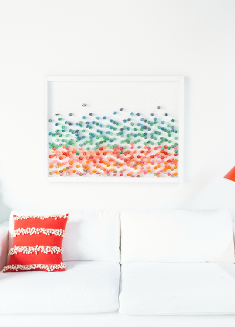 DIY Cuadro reciclando papeles de colores