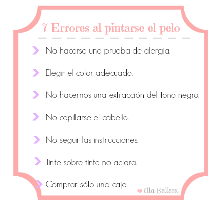 Errores al pintarse el cabello
