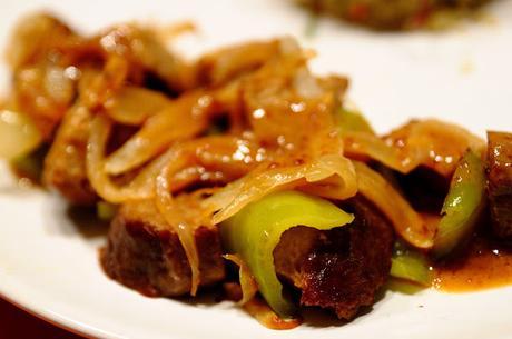 Receta saludable , Salteado de seitán encebollado h2