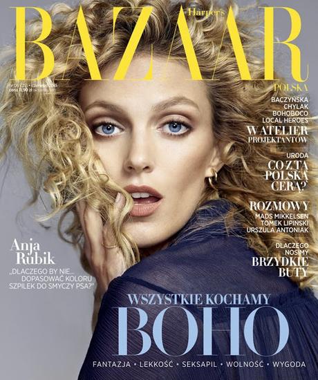 Anja Rubik portada de Harper's Bazaar