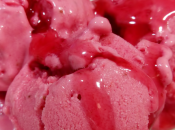 Helado vegano queso fresas