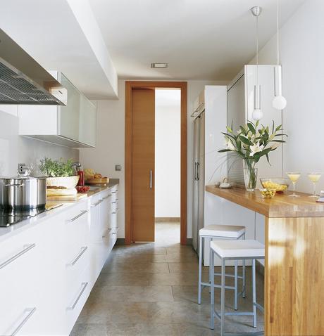 Cocinas largas y estrechas