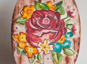 Galleta rosa efecto madera