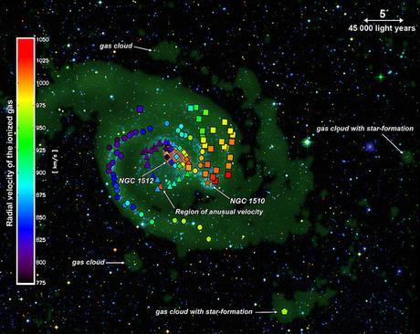 Gas, formación estelar y enriquecimiento químico  en la galaxia espiral NGC 1512