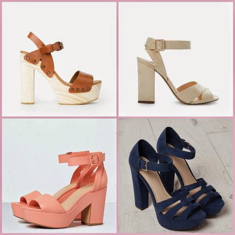 Tacones altos cuadrados