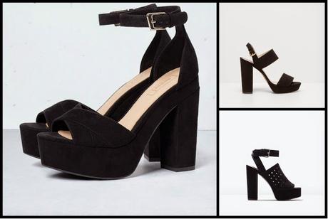 Tacones altos cuadrados