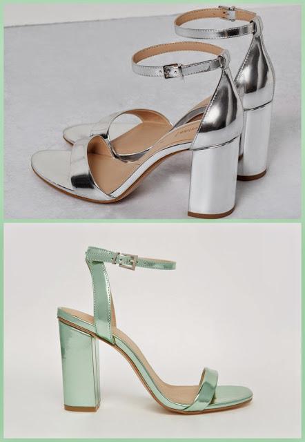 Tacones altos cuadrados