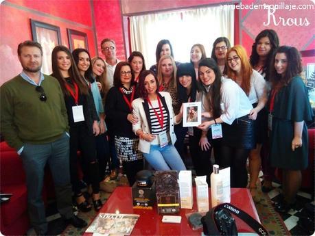 Con los representantes de Krous Cosmética II Meeting Blogger Jerez