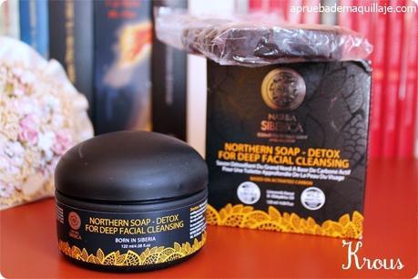 Jabón negro nórdico detox de Natura Sibérica distribuido por Krous II Meeting Blogger Jerez