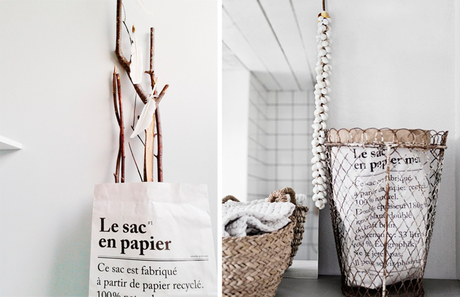 Ideas para decorar con Le sac en papier o The paper bag