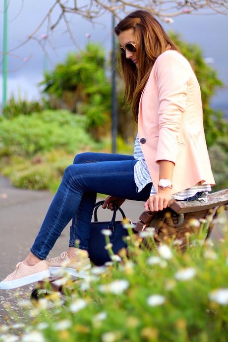 Pink sneakers
