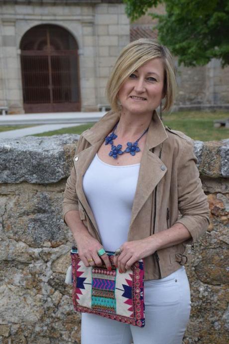 Suede biker jacket and total white suede biker jacket