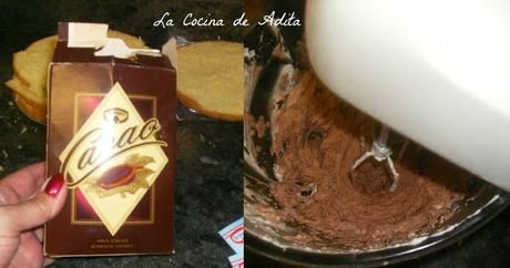 Tarta  de  nata y trufa