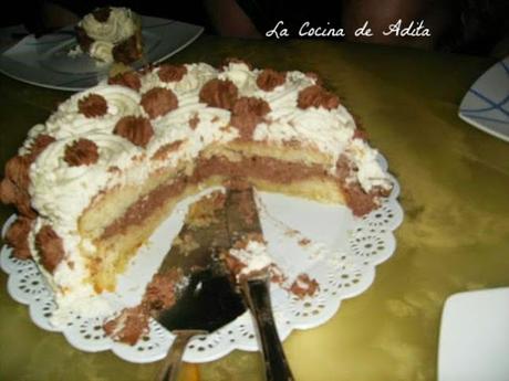 Tarta  de  nata y trufa